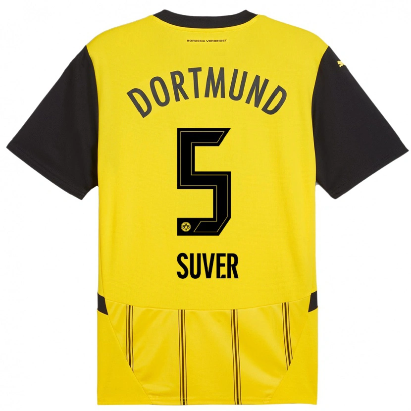 Danxen Men Mario Suver #5 Yellow Black Home Jersey 2024/25 T-Shirt