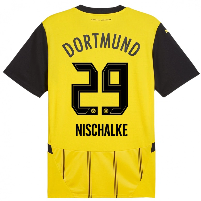 Danxen Men Jermain Nischalke #29 Yellow Black Home Jersey 2024/25 T-Shirt
