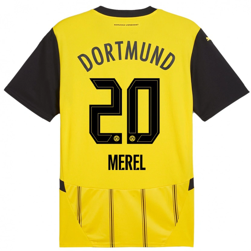 Danxen Men Freriks Merel #20 Yellow Black Home Jersey 2024/25 T-Shirt
