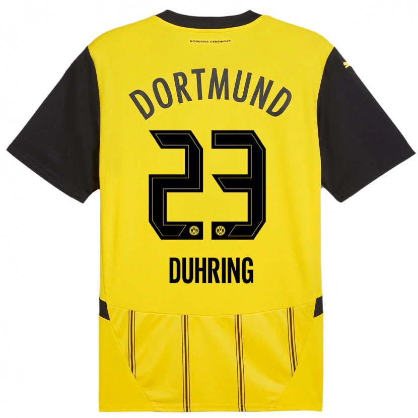 Danxen Men Marc Niclas Duhring #23 Yellow Black Home Jersey 2024/25 T-Shirt