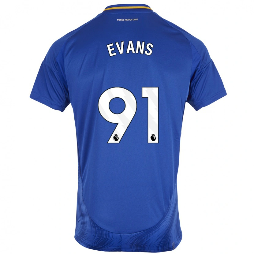 Danxen Men Jake Evans #91 Blue White Home Jersey 2024/25 T-Shirt