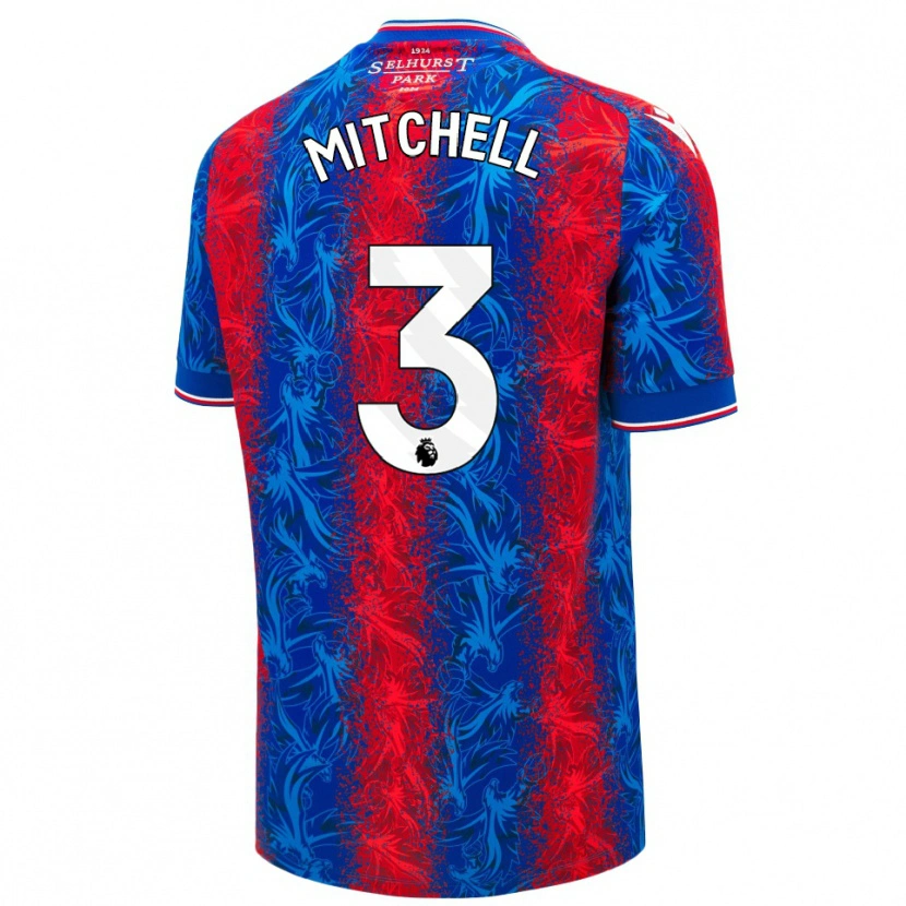 Danxen Men Tyrick Mitchell #3 Red Blue Stripes Home Jersey 2024/25 T-Shirt