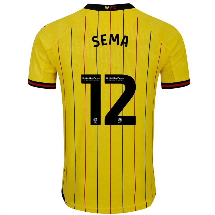 Danxen Men Ken Sema #12 Yellow Black Home Jersey 2024/25 T-Shirt
