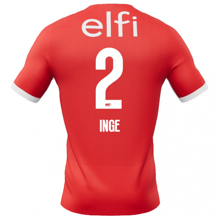 Danxen Men Kiani Inge #2 Red White Home Jersey 2024/25 T-Shirt