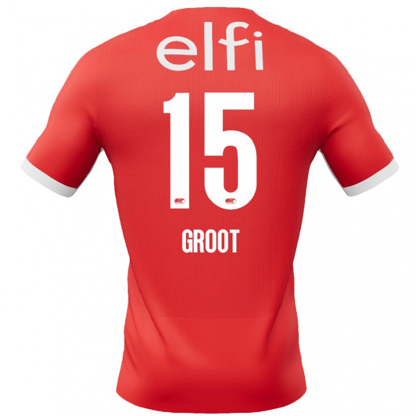 Danxen Men Pleun Groot #15 Red White Home Jersey 2024/25 T-Shirt