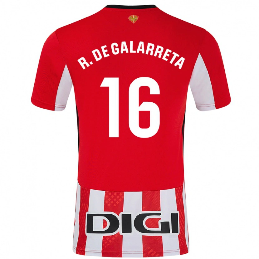 Danxen Men Iñigo Ruiz De Galarreta #16 Red White Home Jersey 2024/25 T-Shirt