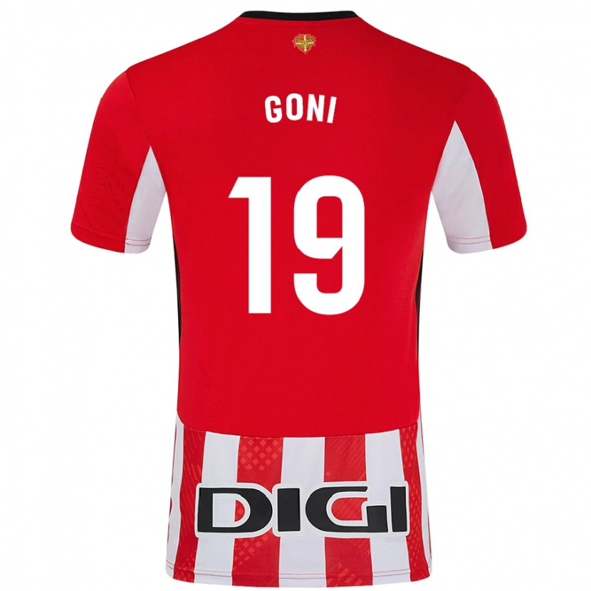 Danxen Men Marcos Goñi #19 Red White Home Jersey 2024/25 T-Shirt