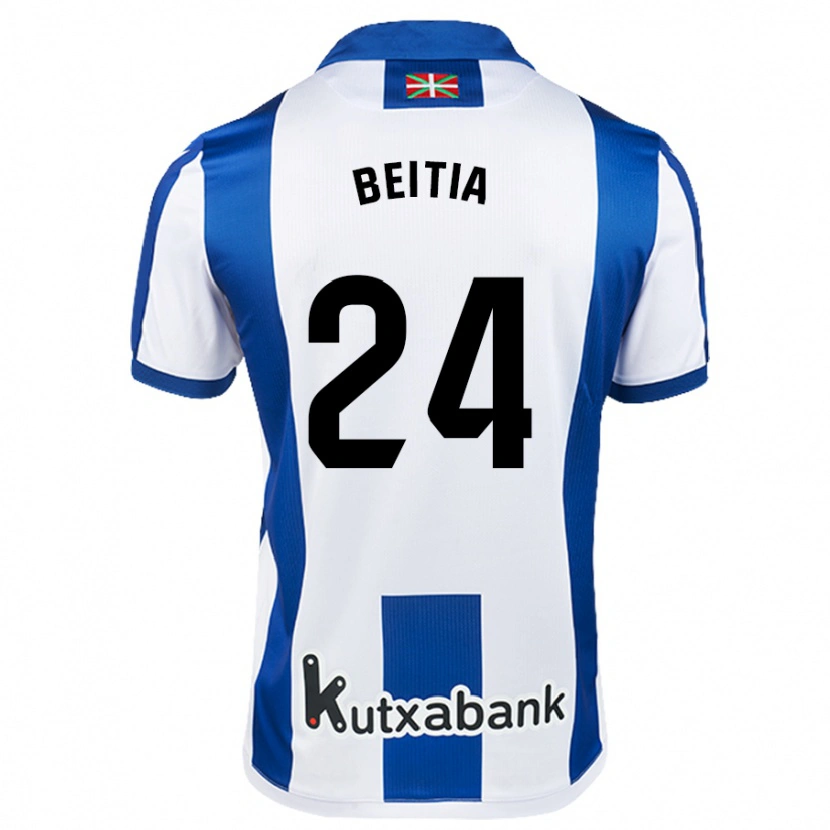 Danxen Men Luken Beitia #24 White Blue Home Jersey 2024/25 T-Shirt
