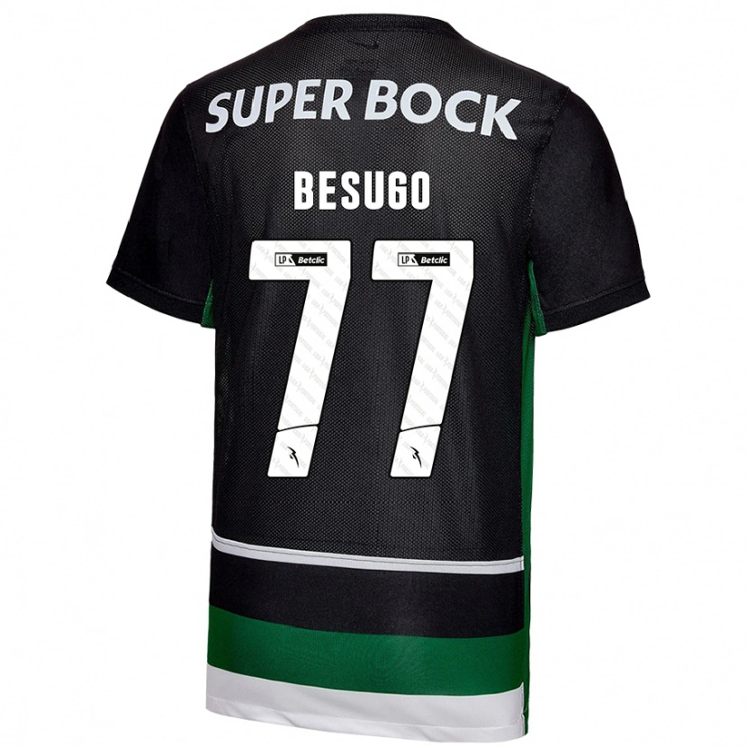 Danxen Men Rafael Besugo #77 Black White Green Home Jersey 2024/25 T-Shirt