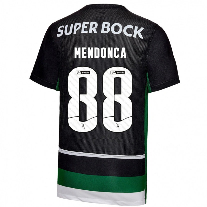 Danxen Men Manuel Mendonça #88 Black White Green Home Jersey 2024/25 T-Shirt