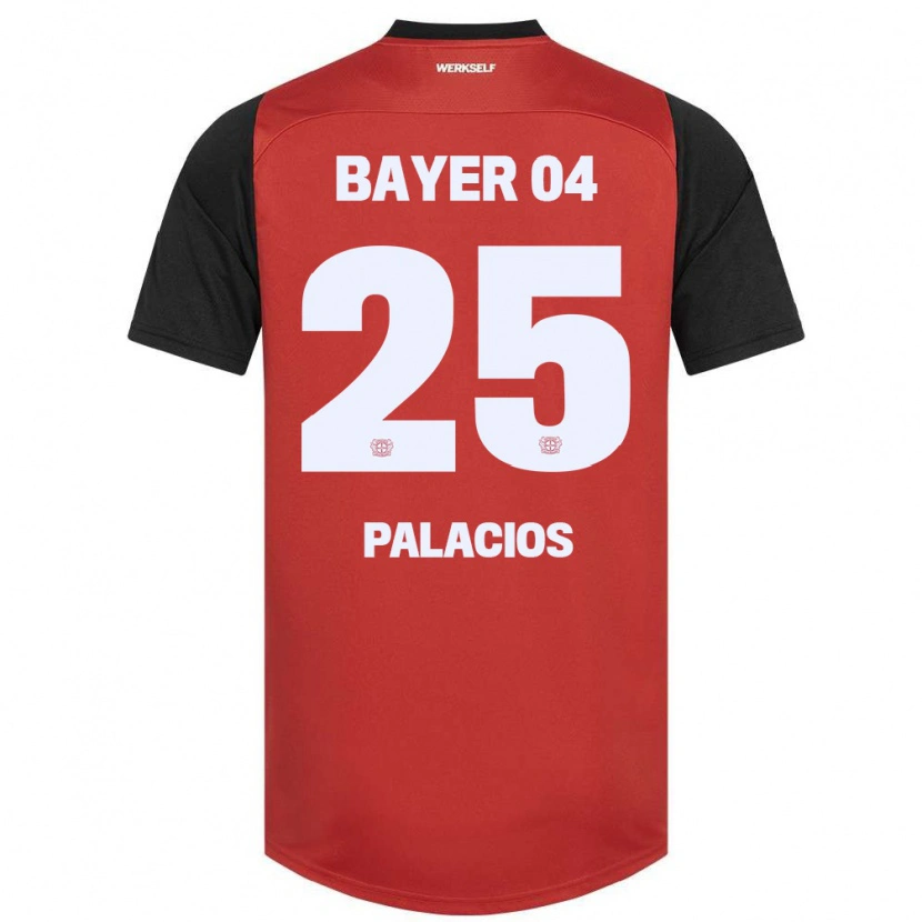 Danxen Men Exequiel Palacios #25 Red Black Home Jersey 2024/25 T-Shirt