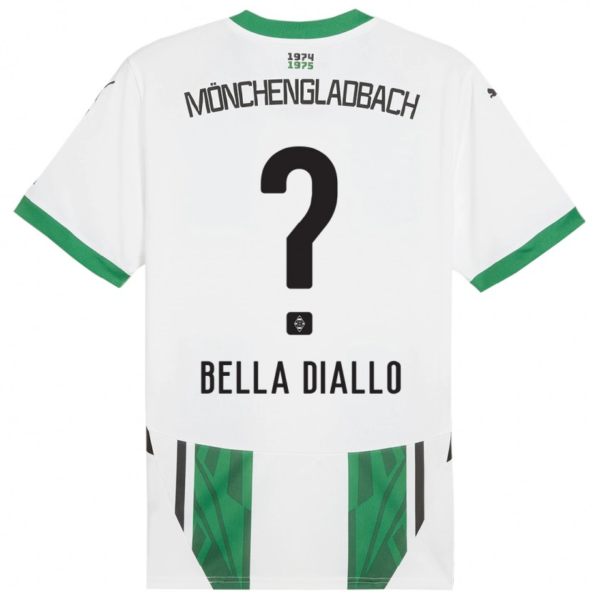 Danxen Men Oumar Bella Diallo #0 White Green Home Jersey 2024/25 T-Shirt