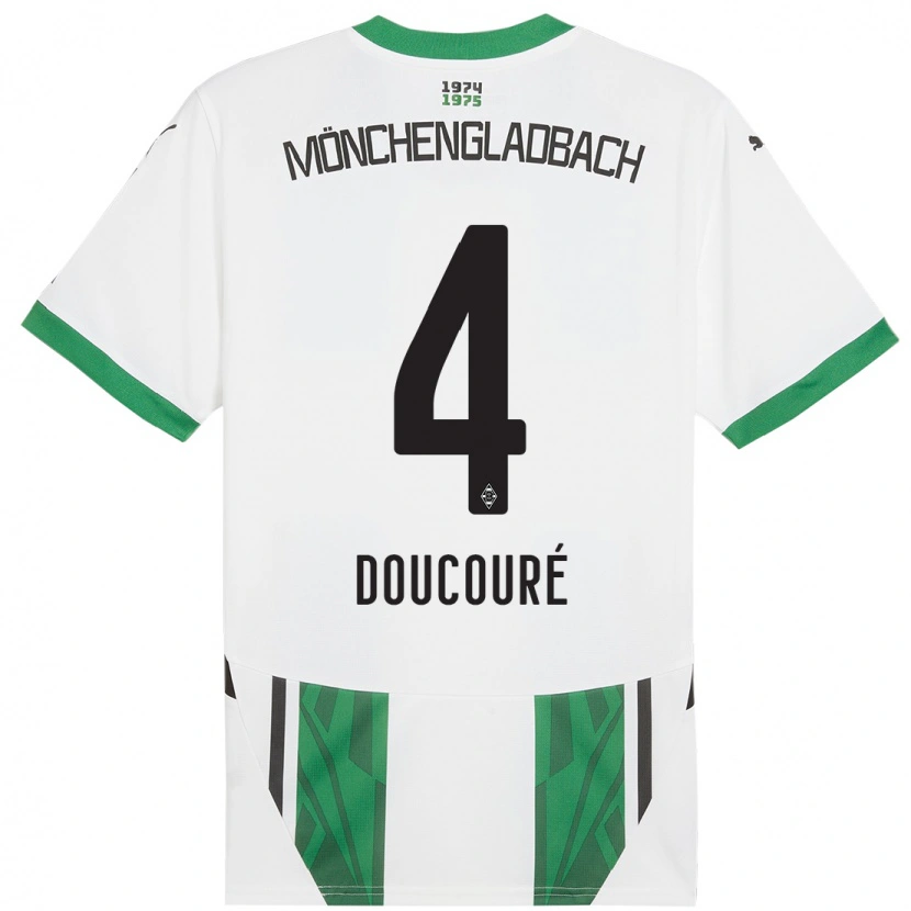 Danxen Men Mamadou Doucouré #4 White Green Home Jersey 2024/25 T-Shirt