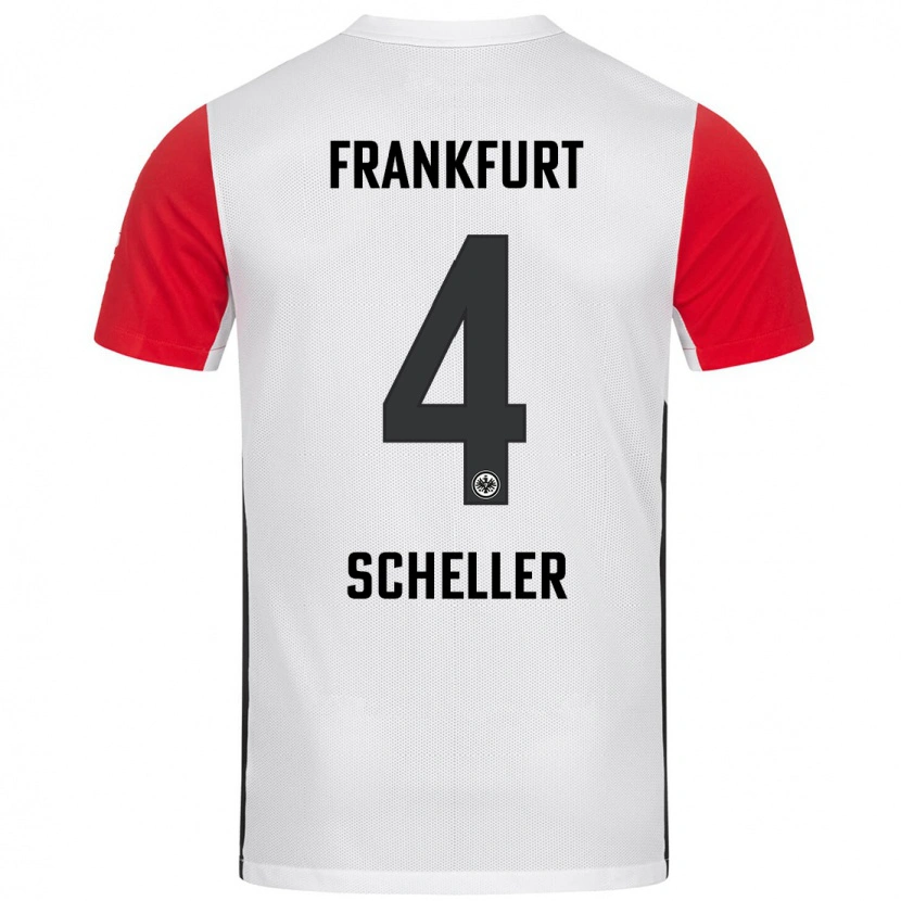 Danxen Men Niklas Scheller #4 White Red Home Jersey 2024/25 T-Shirt