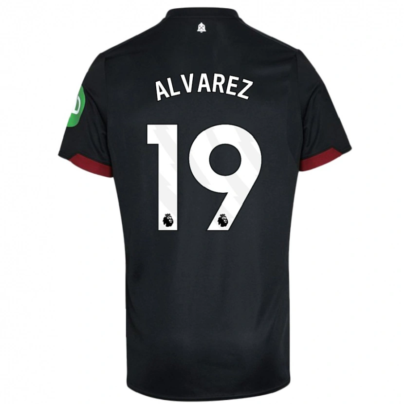 Danxen Men Edson Álvarez #19 Black White Away Jersey 2024/25 T-Shirt
