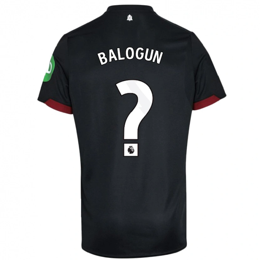 Danxen Men Majid Balogun #0 Black White Away Jersey 2024/25 T-Shirt