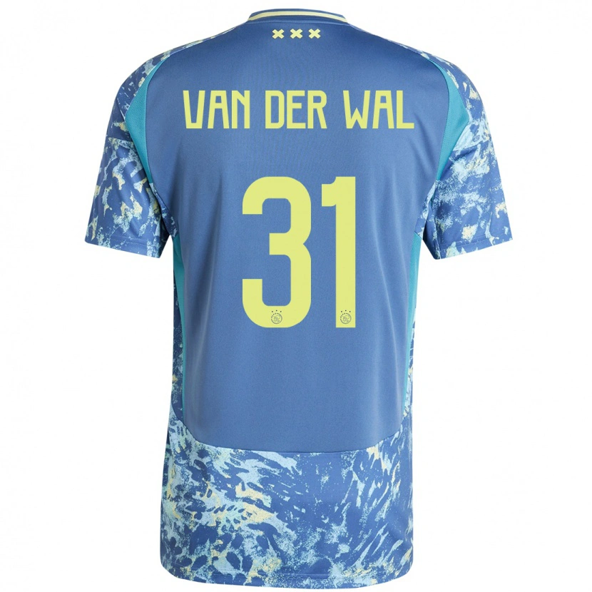 Danxen Men Dionne Van Der Wal #31 Grey Blue Yellow Away Jersey 2024/25 T-Shirt