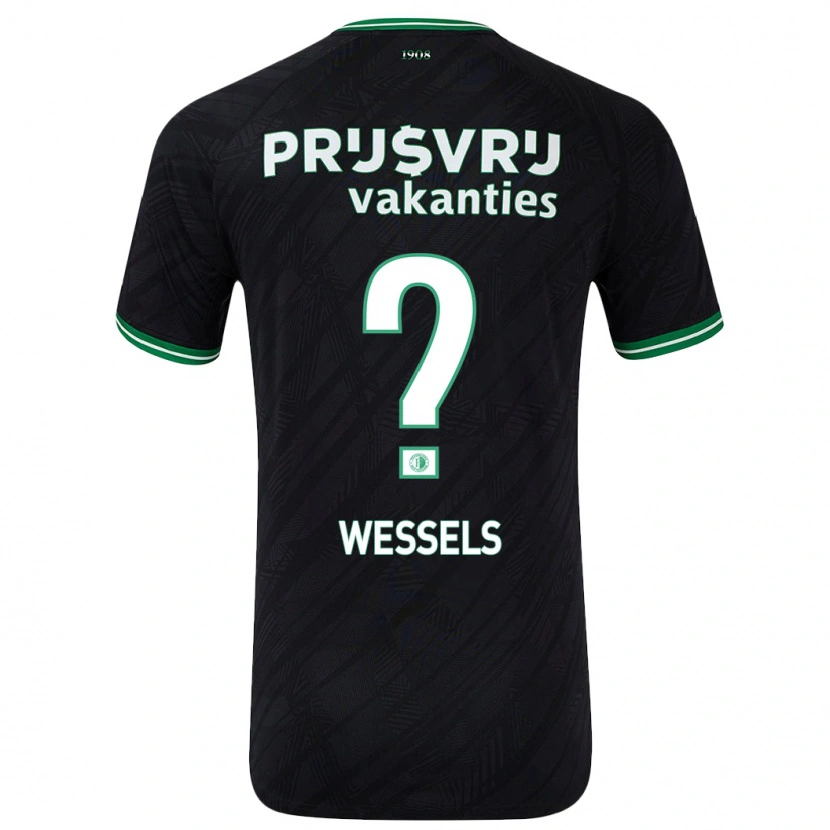 Danxen Men Tijme Wessels #0 Black Green Away Jersey 2024/25 T-Shirt
