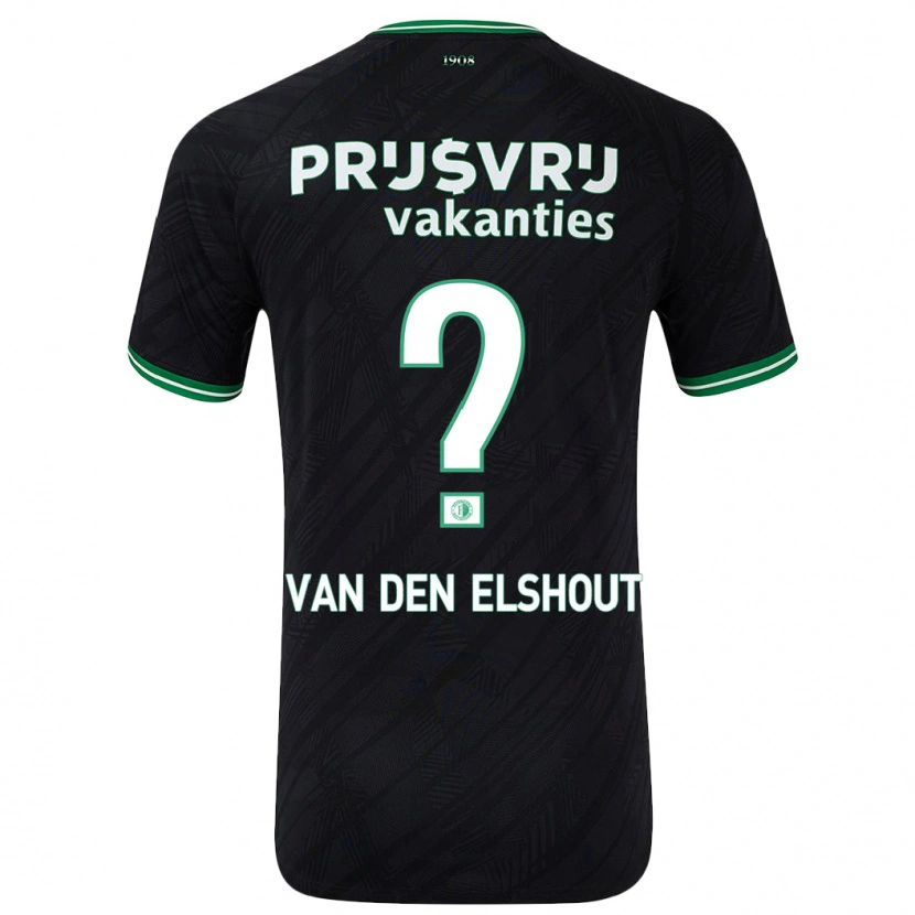 Danxen Men Tobias Van Den Elshout #0 Black Green Away Jersey 2024/25 T-Shirt