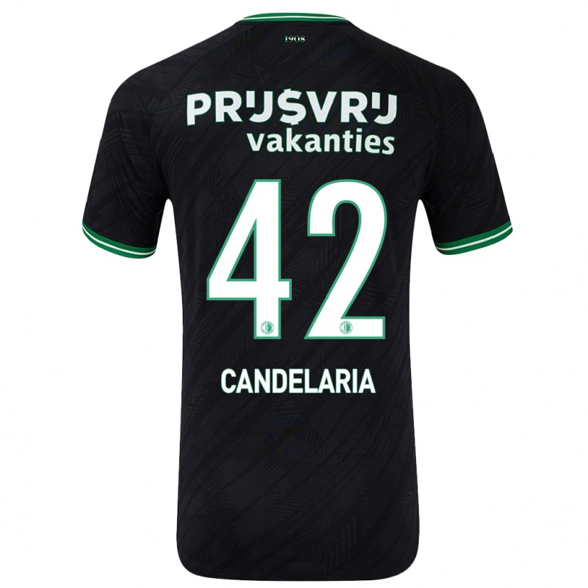 Danxen Men Jayden Candelaria #42 Black Green Away Jersey 2024/25 T-Shirt