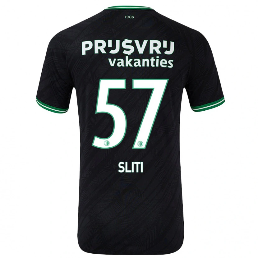 Danxen Men Aymen Sliti #57 Black Green Away Jersey 2024/25 T-Shirt