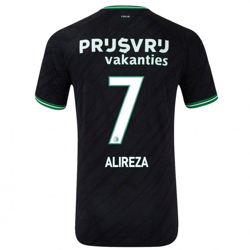Danxen Men Alireza Jahanbakhsh #7 Black Green Away Jersey 2024/25 T-Shirt