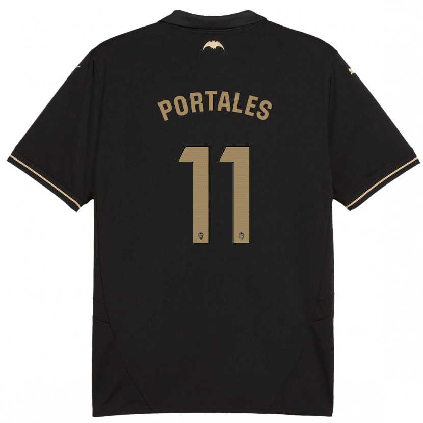 Danxen Men Macarena Portales #11 Black Away Jersey 2024/25 T-Shirt