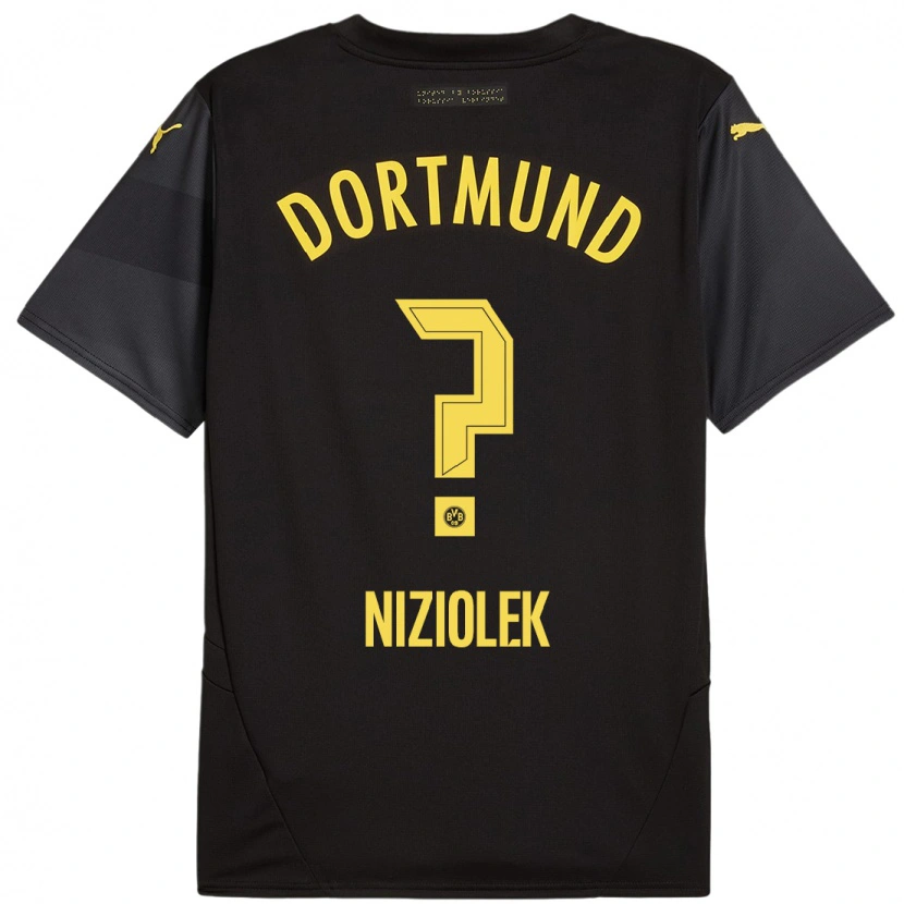 Danxen Men Alex Niziolek #0 Black Yellow Away Jersey 2024/25 T-Shirt