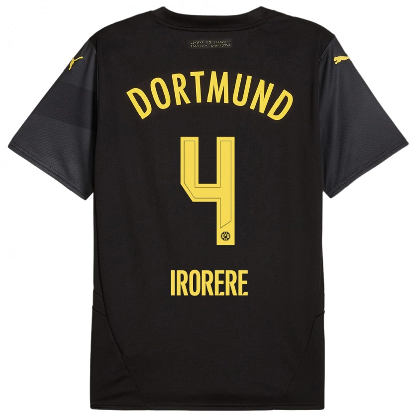 Danxen Men Felix Irorere #4 Black Yellow Away Jersey 2024/25 T-Shirt