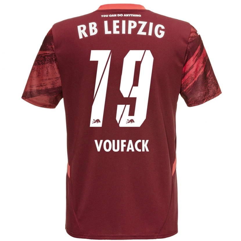 Danxen Men Lionel Voufack #19 Burgundy Away Jersey 2024/25 T-Shirt