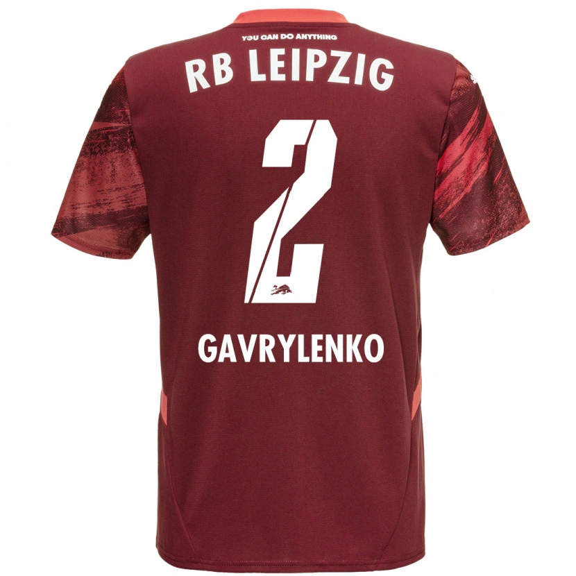 Danxen Men Oleksandr Gavrylenko #2 Burgundy Away Jersey 2024/25 T-Shirt