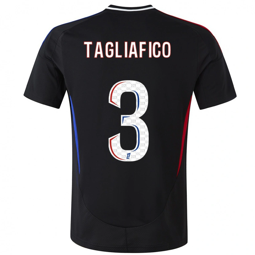 Danxen Men Nicolás Tagliafico #3 Black Away Jersey 2024/25 T-Shirt