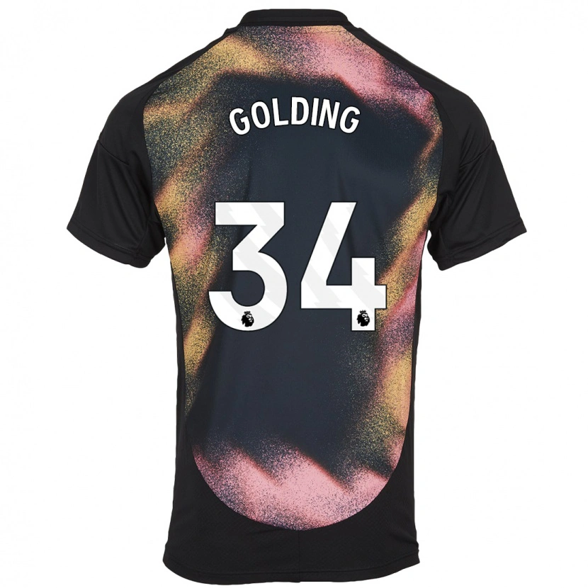 Danxen Men Michael Golding #34 Black White Away Jersey 2024/25 T-Shirt