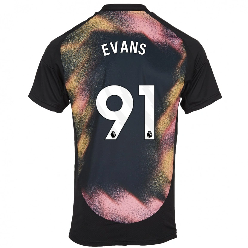 Danxen Men Jake Evans #91 Black White Away Jersey 2024/25 T-Shirt
