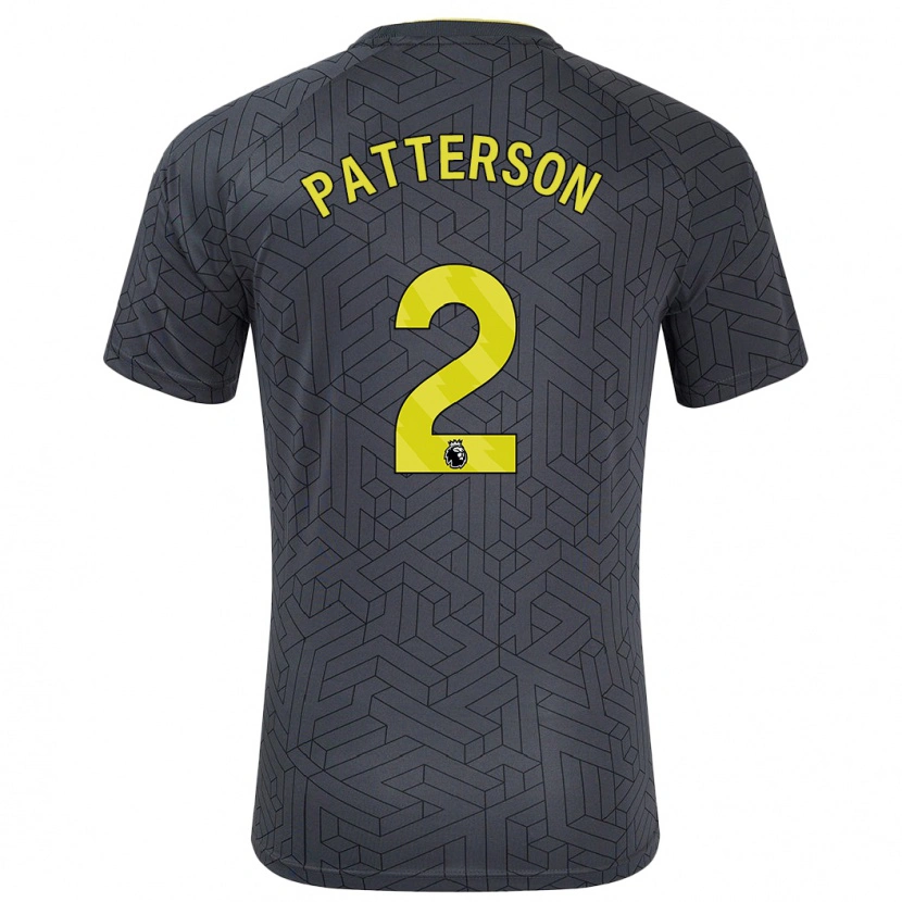 Danxen Men Nathan Patterson #2 Black Yellow Away Jersey 2024/25 T-Shirt