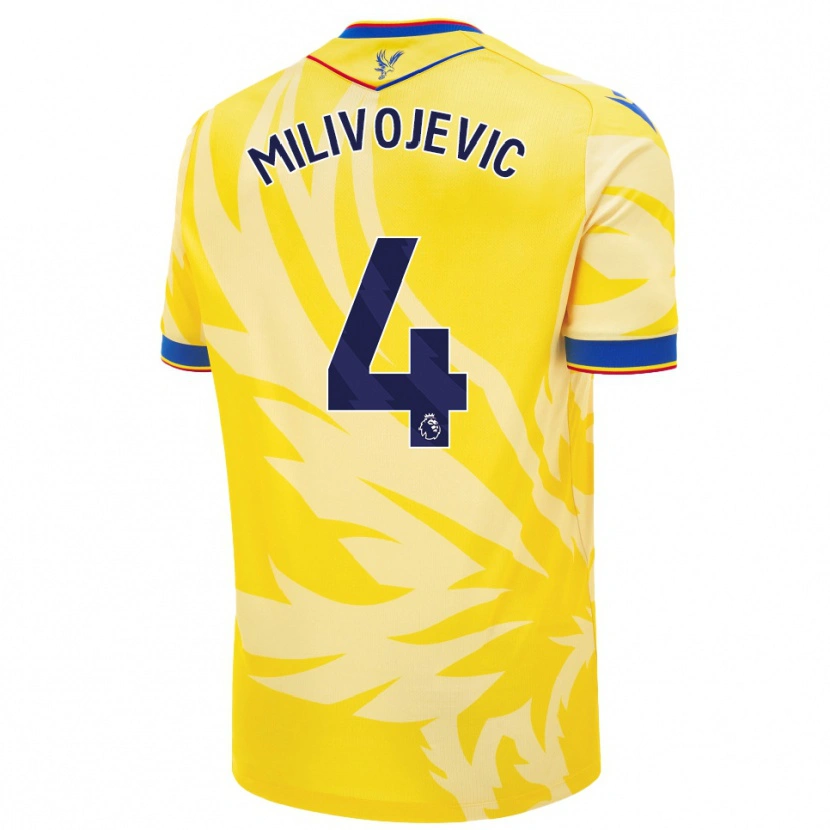 Danxen Men Luka Milivojevic #4 Yellow Away Jersey 2024/25 T-Shirt