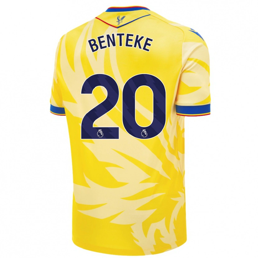 Danxen Men Christian Benteke #20 Yellow Away Jersey 2024/25 T-Shirt