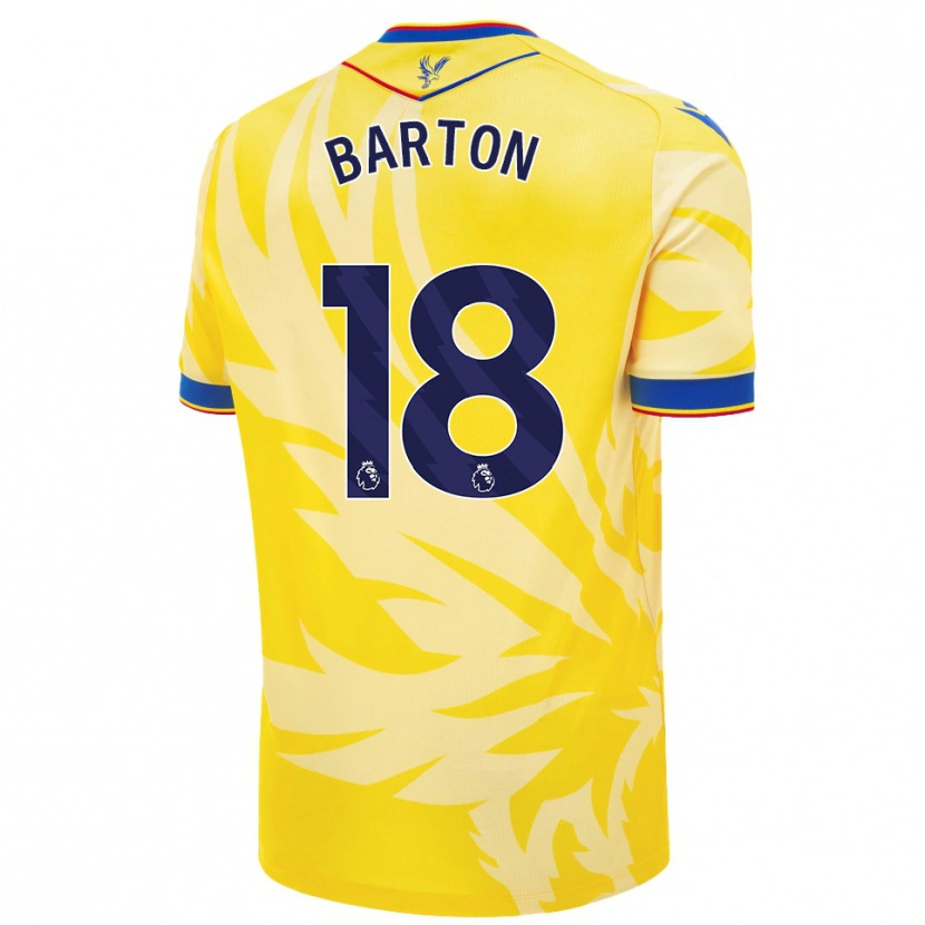 Danxen Men Kirsty Barton #18 Yellow Away Jersey 2024/25 T-Shirt