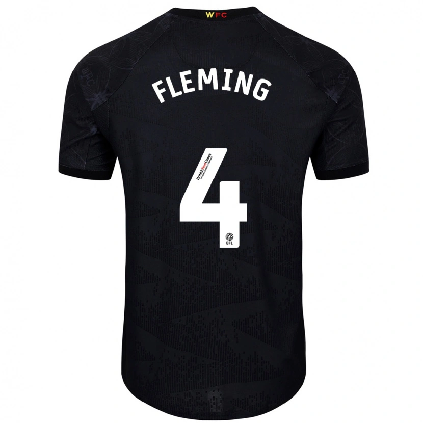 Danxen Men Charlotte Fleming #4 Black White Away Jersey 2024/25 T-Shirt