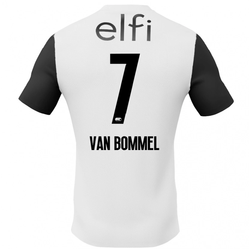 Danxen Men Ruben Van Bommel #7 White Black Away Jersey 2024/25 T-Shirt