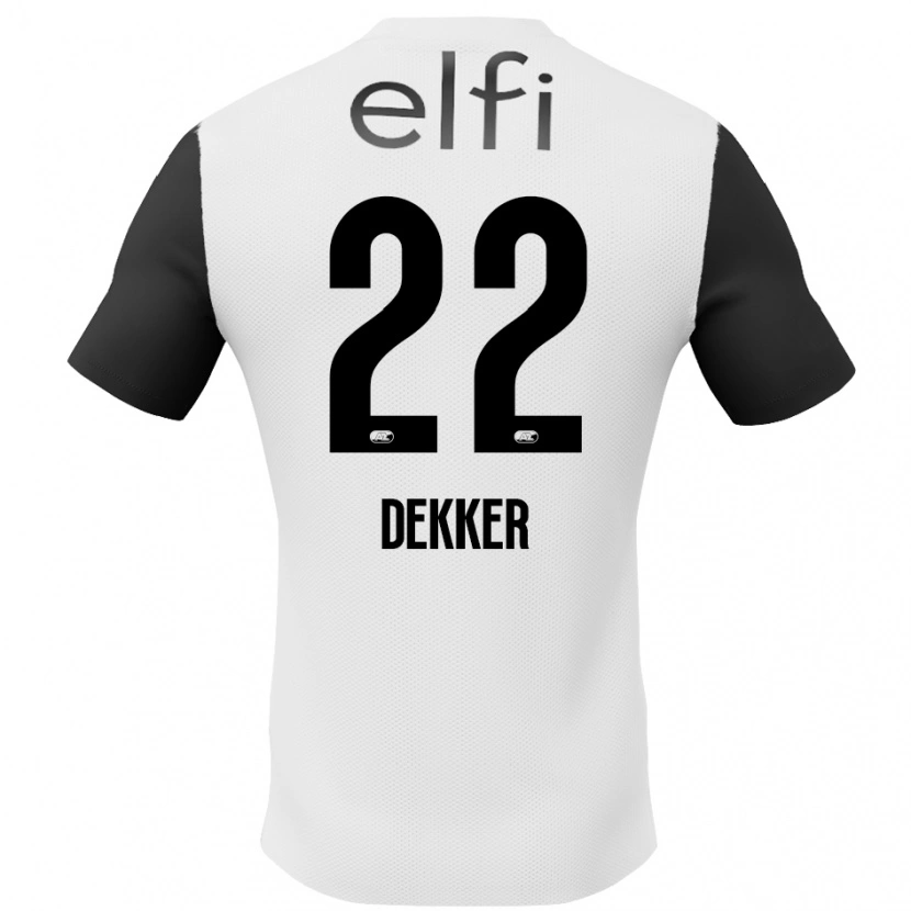 Danxen Men Maxim Dekker #22 White Black Away Jersey 2024/25 T-Shirt