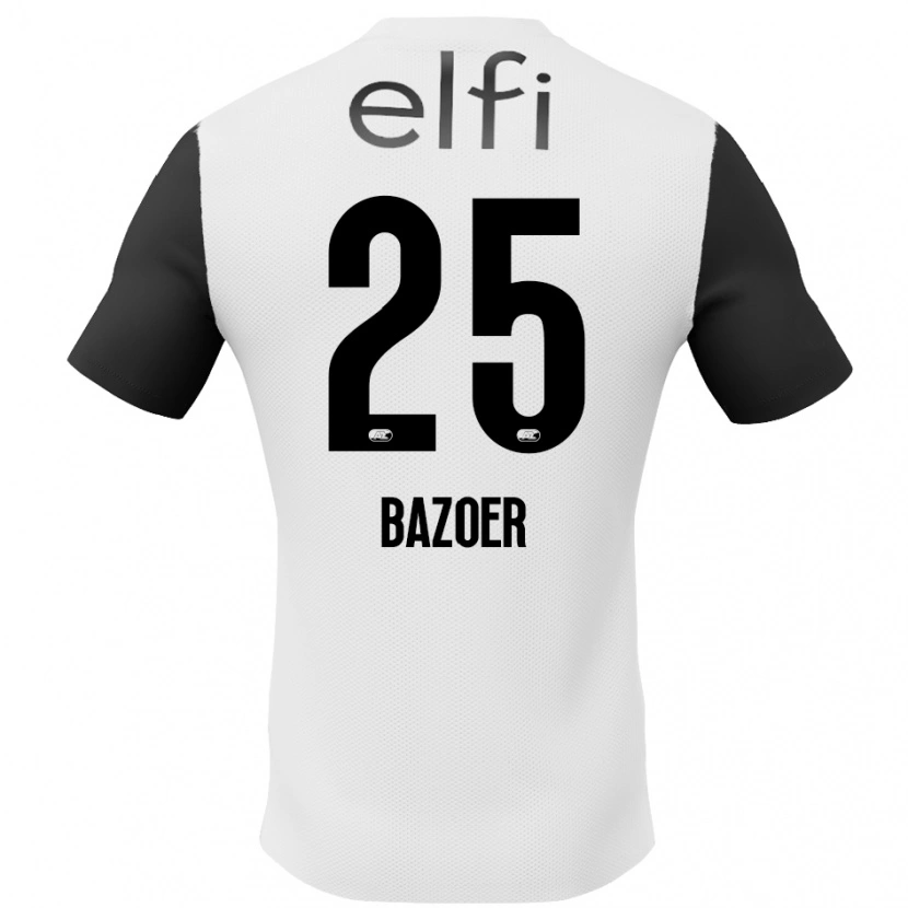 Danxen Men Riechedly Bazoer #25 White Black Away Jersey 2024/25 T-Shirt