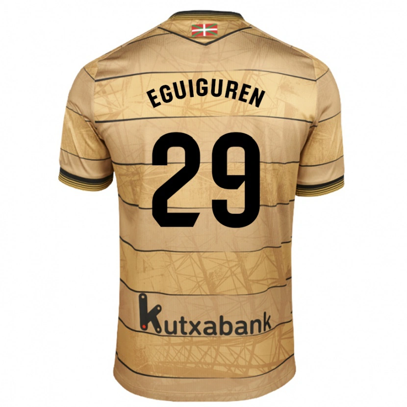 Danxen Men Intza Eguiguren Beraza #29 Brown Away Jersey 2024/25 T-Shirt