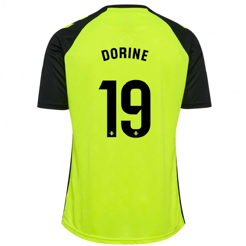 Danxen Men Dorine Nina Chuigoue #19 Fluorescent Yellow Black Away Jersey 2024/25 T-Shirt