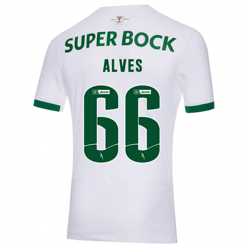 Danxen Men Miguel Alves #66 White Green Away Jersey 2024/25 T-Shirt