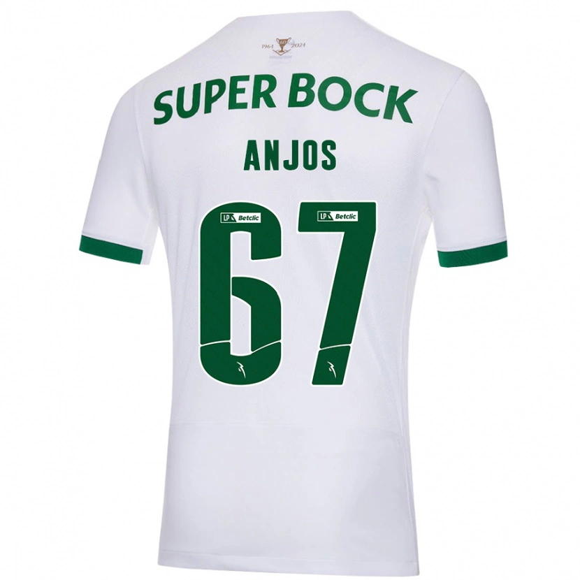 Danxen Men Lucas Anjos #67 White Green Away Jersey 2024/25 T-Shirt
