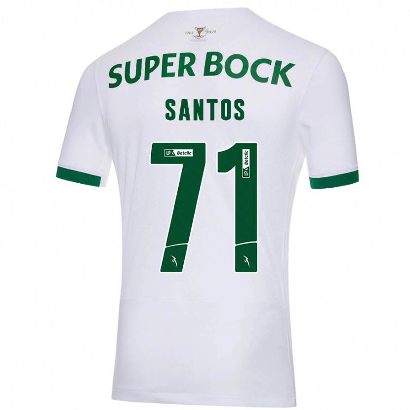 Danxen Men Denilson Santos #71 White Green Away Jersey 2024/25 T-Shirt