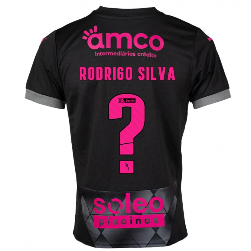 Danxen Men Rodrigo Silva #0 Black Pink Away Jersey 2024/25 T-Shirt