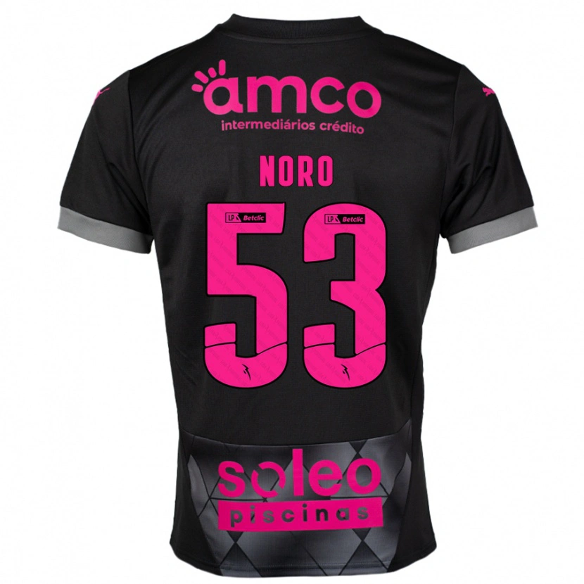 Danxen Men Jonatás Noro #53 Black Pink Away Jersey 2024/25 T-Shirt