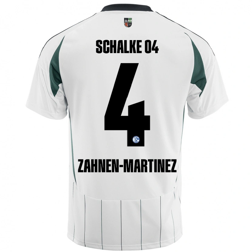 Danxen Men Pablo Zahnen-Martinez #4 White Green Away Jersey 2024/25 T-Shirt